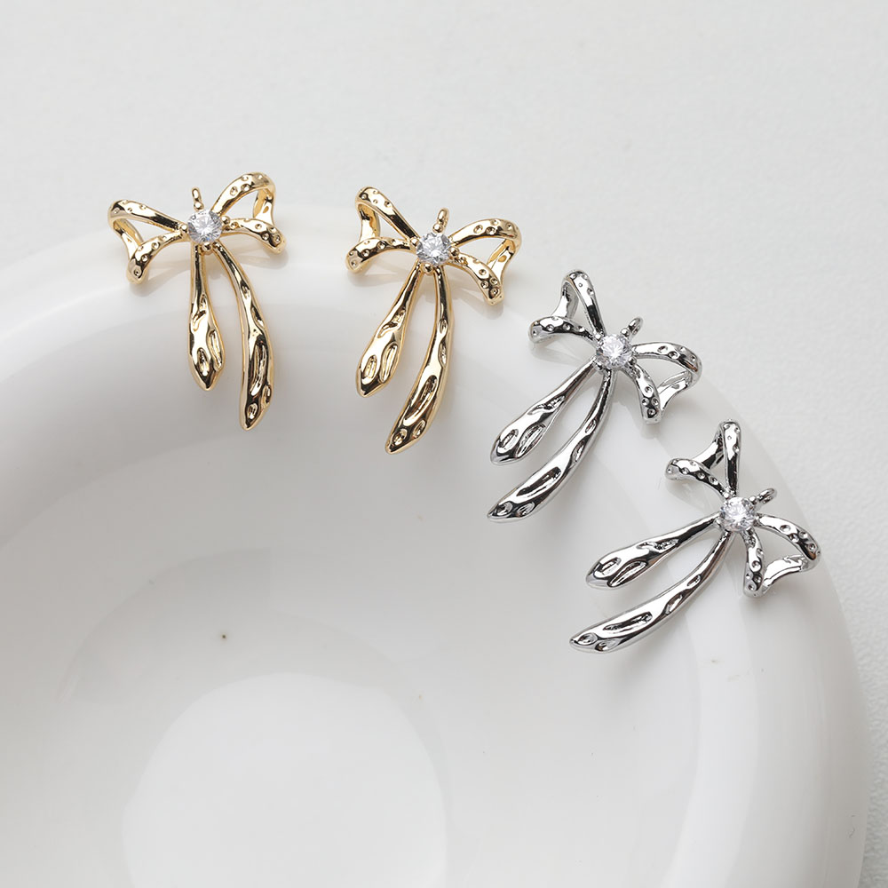 Charm Necklace Dainty - 4PCS Dainty Bow Charm Jewelry Making