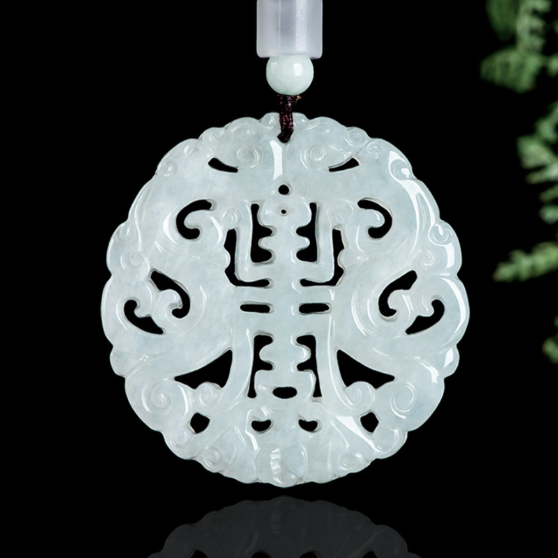 Women Accessories Gift - Burmese Jadeite Dragon Pendant Necklace Vintage
