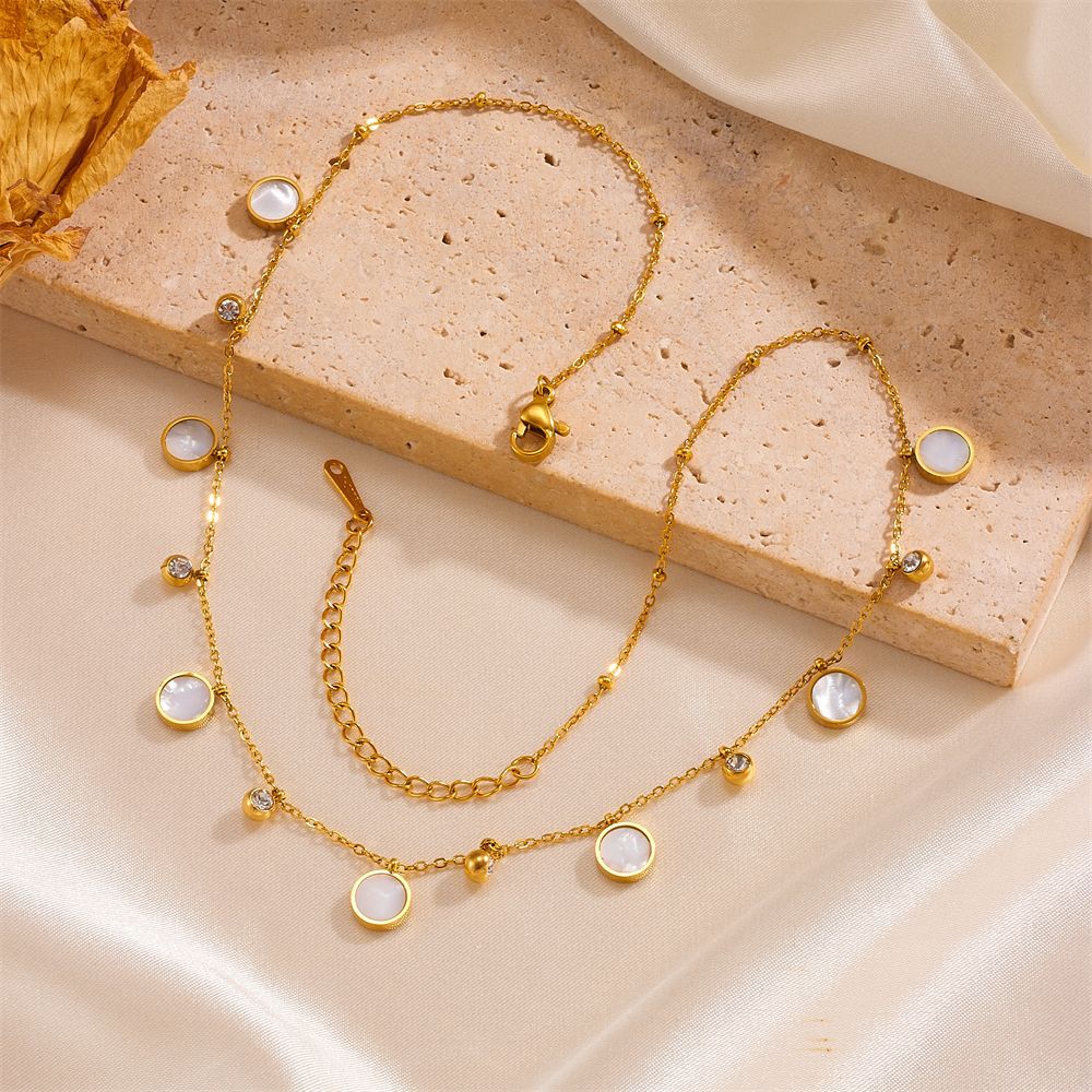 Charm Necklace Dainty - Dainty 18K Gold Plated Stainless Steel