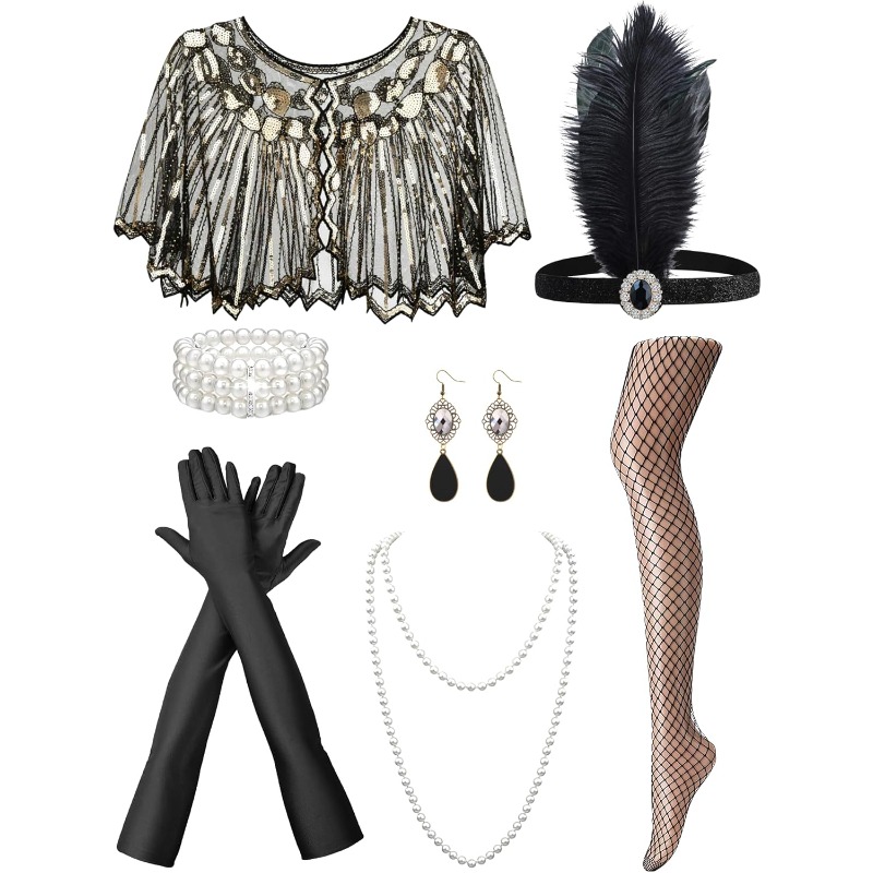 Women Accessories Pack - 1920s Accessories Set for Women, 7