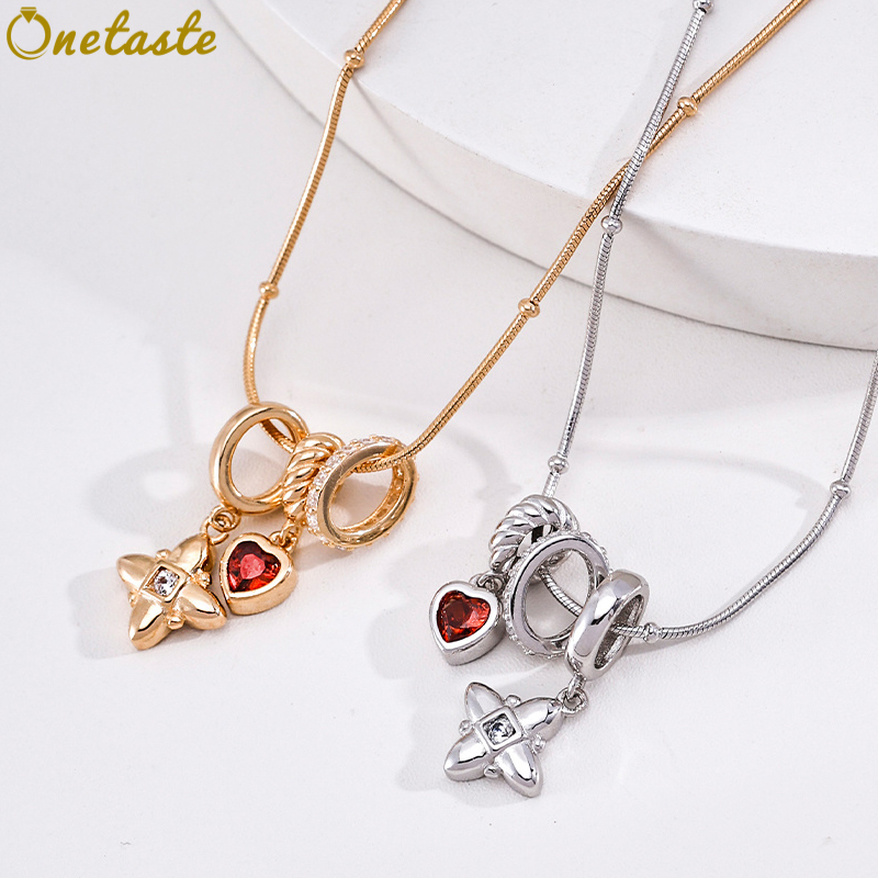 925 Sterling Silver Cubic Zirc - Charm Necklace Dainty review and price