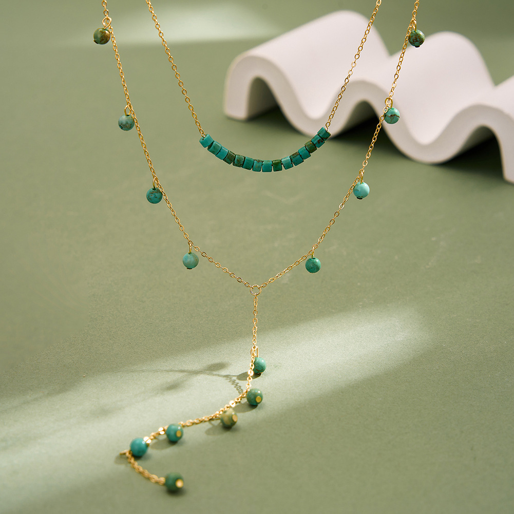925 Sterling Silver Turquoise  - Charm Necklace Dainty review and price
