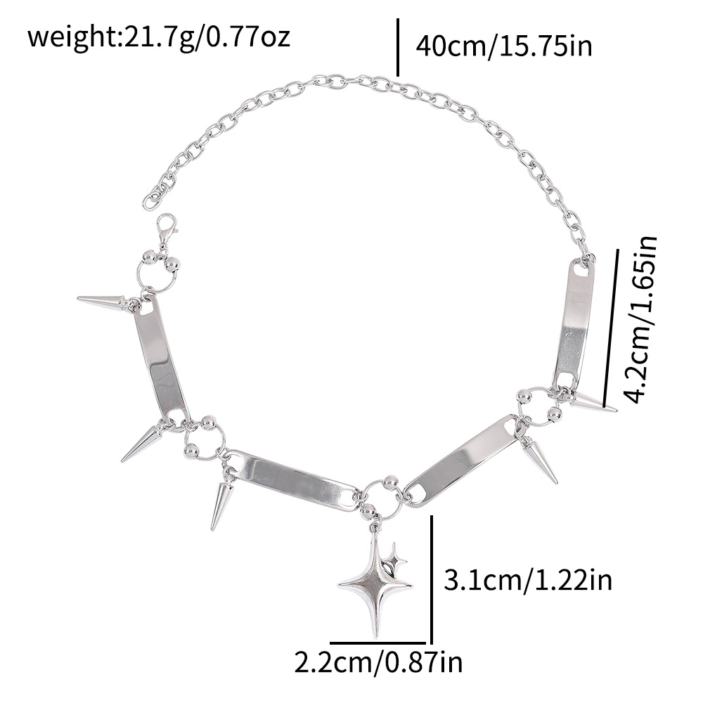 Punk Star Riveted Choker,Rock  - Women'S Accessories Designer review and price