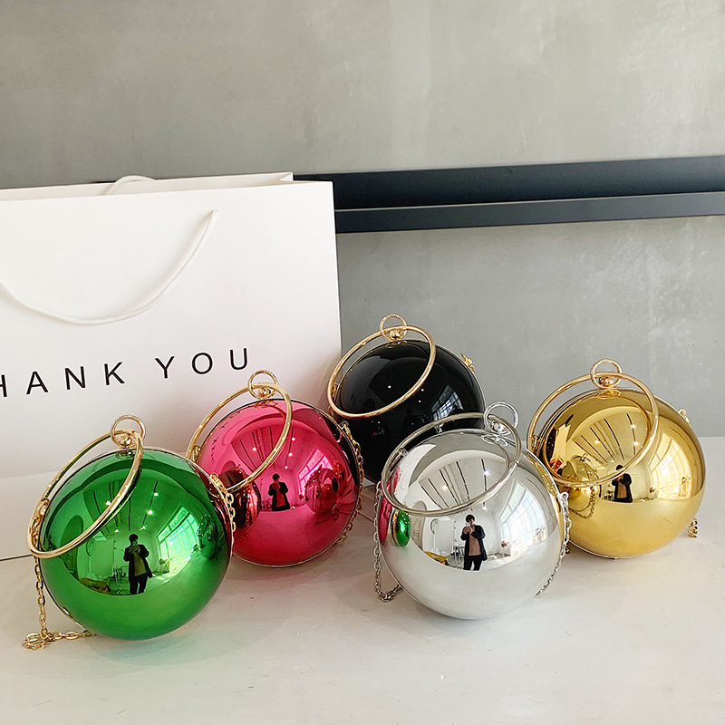 Luxury Women Round Ball Evenin - Wallet Chain Bag review and price