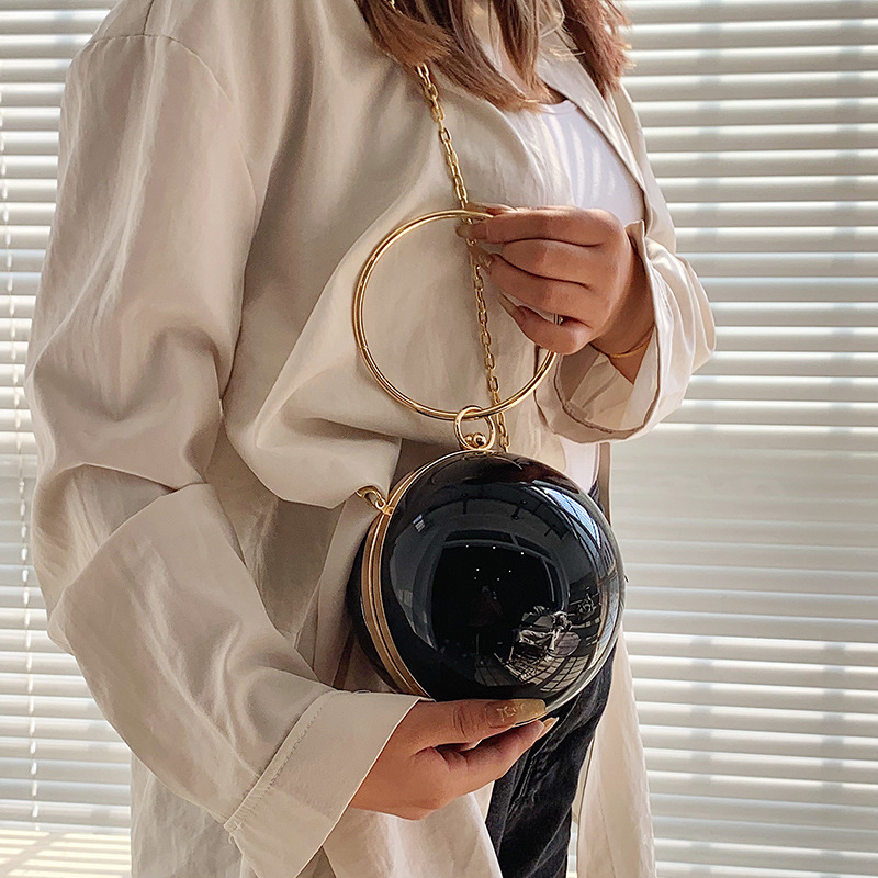Luxury Women Round Ball Evenin - Wallet Chain Bag review and price
