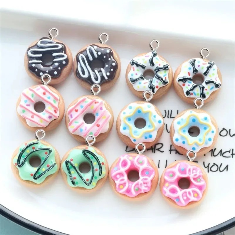 10Pcs Resin Donut Charms Color - Women Accessories Pack review and price
