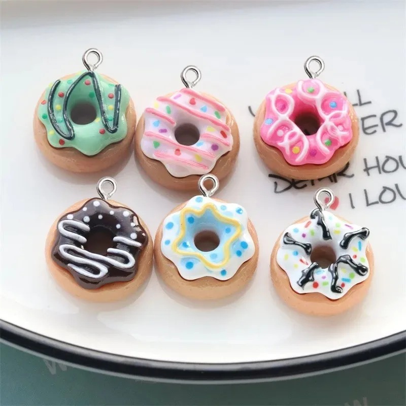10Pcs Resin Donut Charms Color - Women Accessories Pack review and price