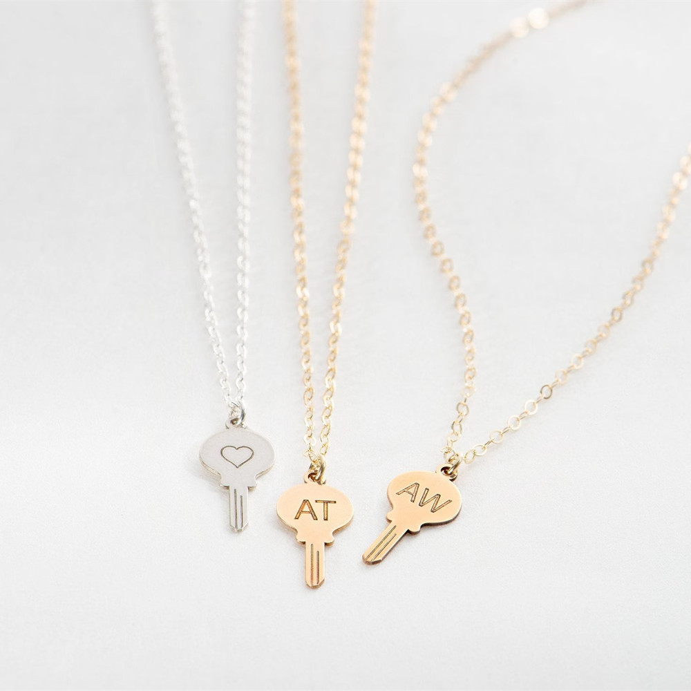 Custom Dainty Key Necklace Sta - Charm Necklace Dainty review and price