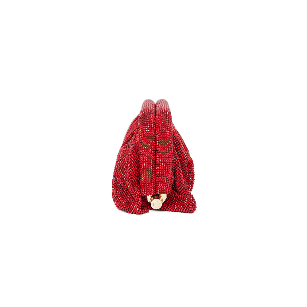 Red Aluminum Mesh Rhinestone P - Wallet Chain Bag review and price