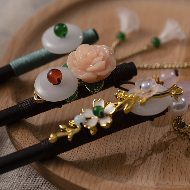 1Pc Wooden Hairpin Headdress f - Women Accessories Shop review and price