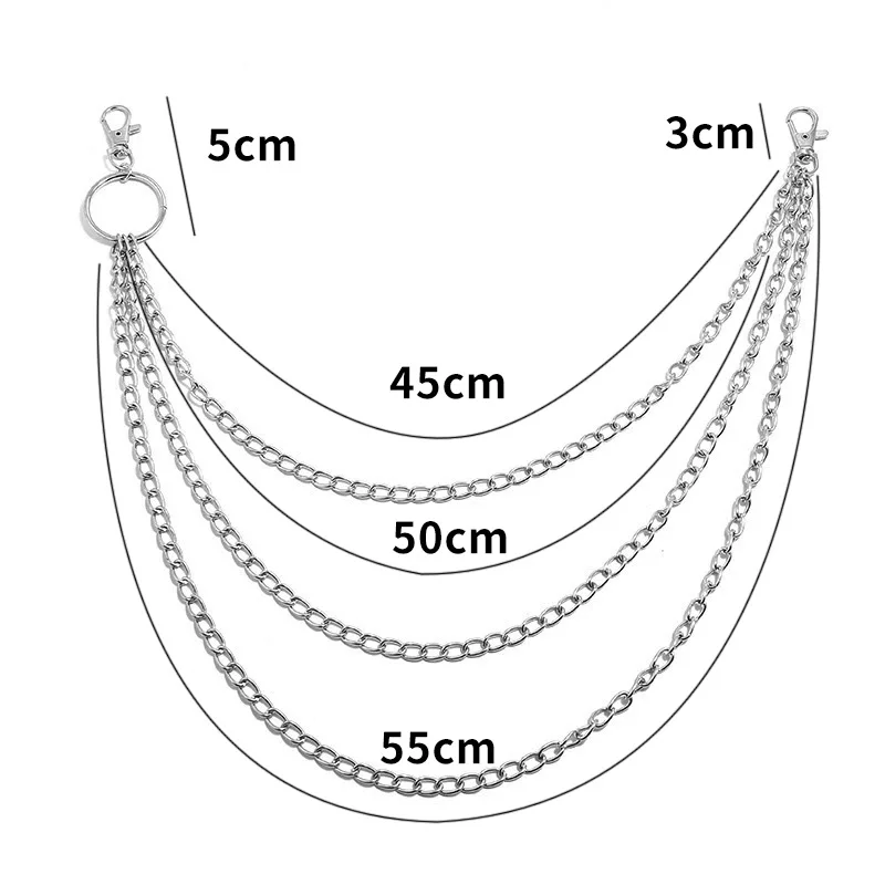 Layer Metal Belt Chain Punk Ho - Wallet Chain Bag review and price