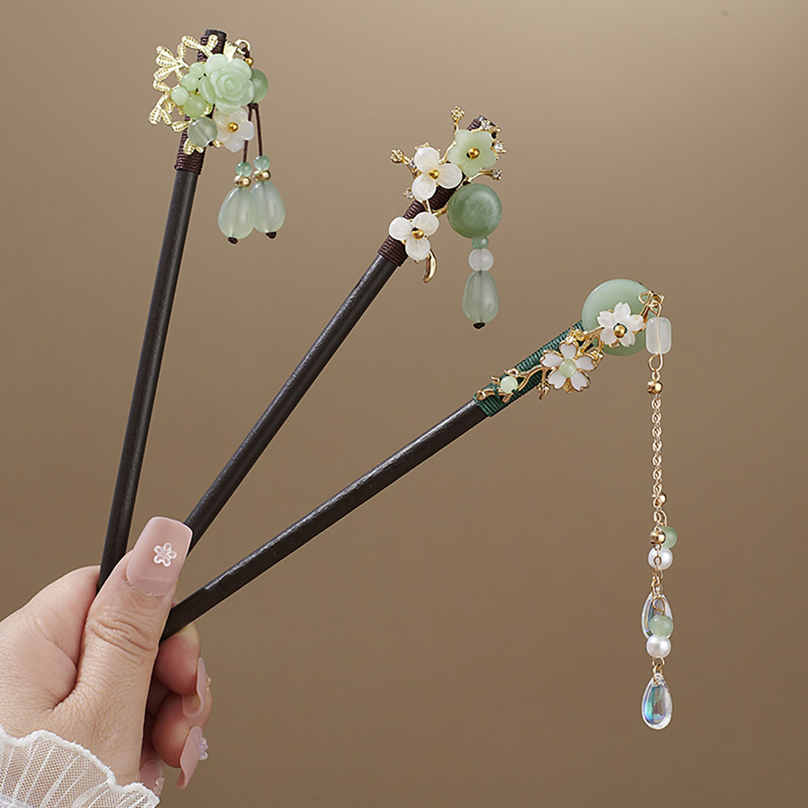 Chinese Style Flower Tassel Ha - Women Accessories Shop review and price