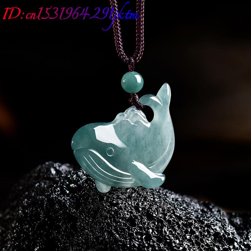 Natural Burmese Jadeite Whale  - Women Accessories Gift review and price