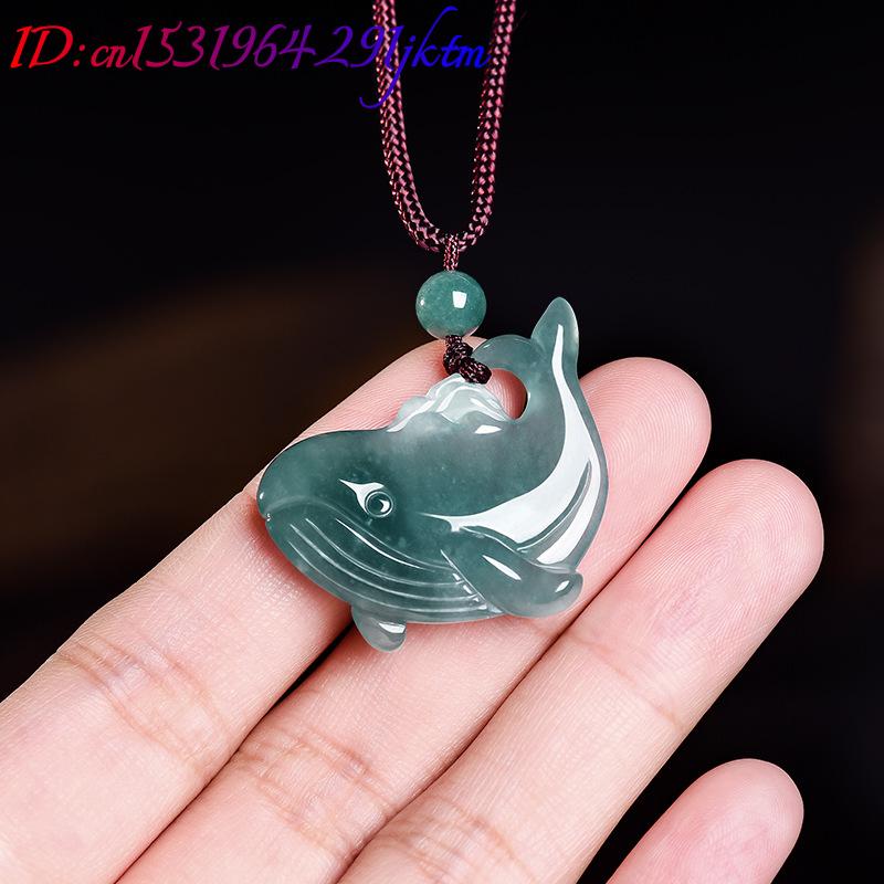 Natural Burmese Jadeite Whale  - Women Accessories Gift review and price