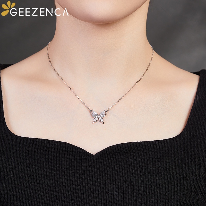 GEEZENCA 925 Sterling Silver C - Charm Necklace Dainty review and price