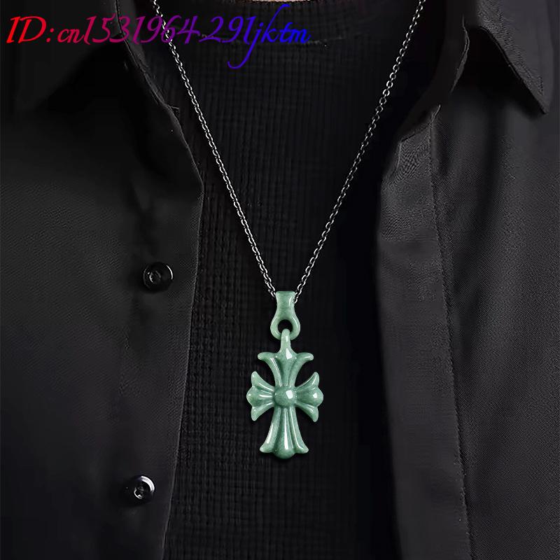 Natural Burmese Jadeite Cross  - Women Accessories Gift review and price