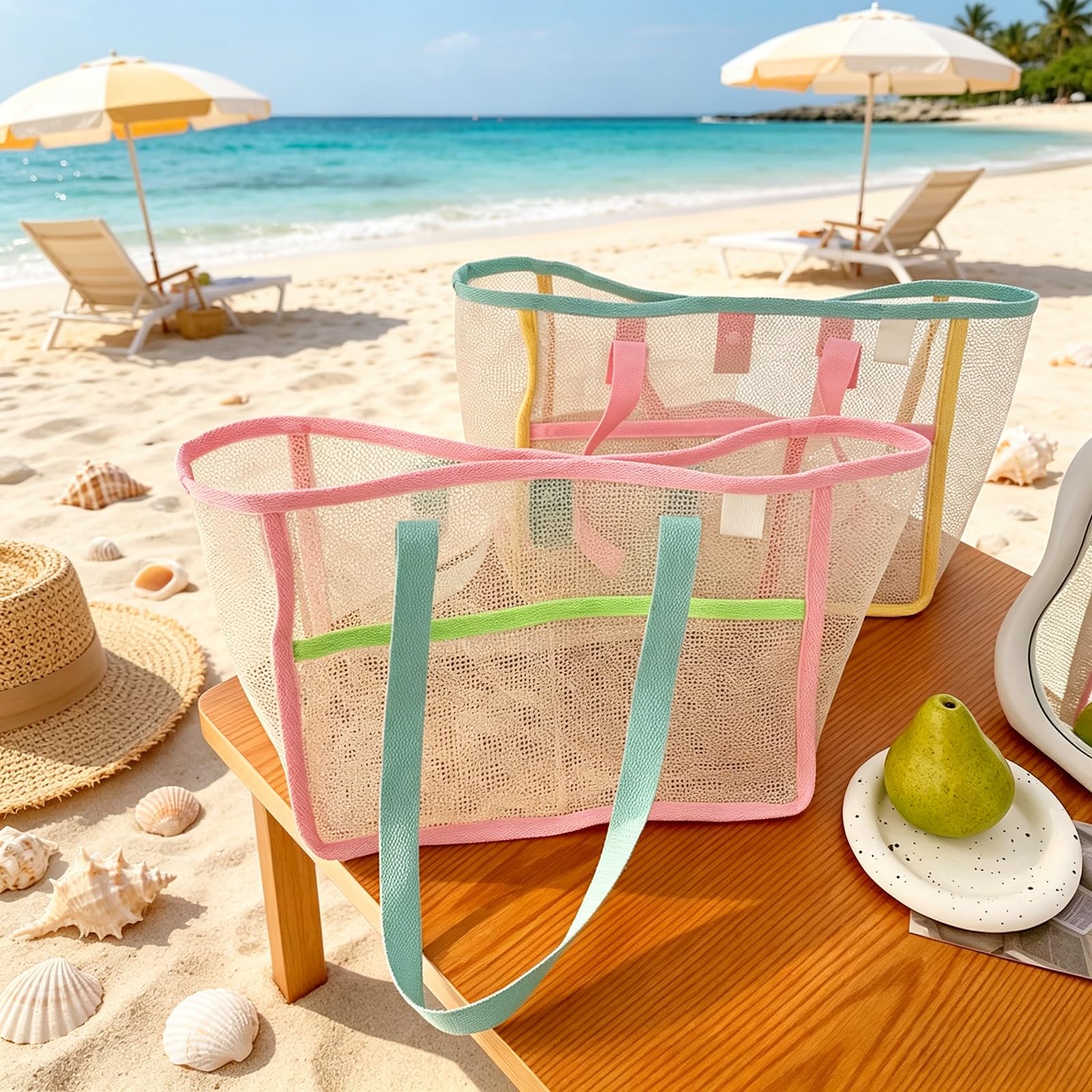 Beach Bags for Women Colorful  - Women Accessories Pack review and price