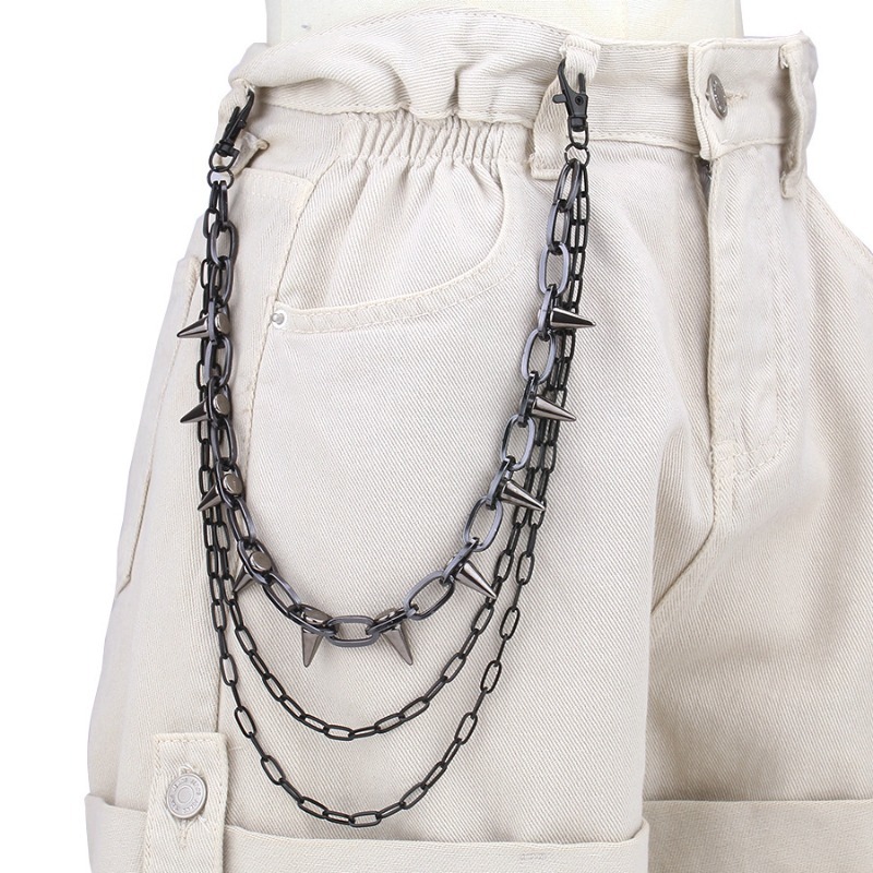 Hip Hop Punk Rock Metal Pants  - Wallet Chain Bag review and price