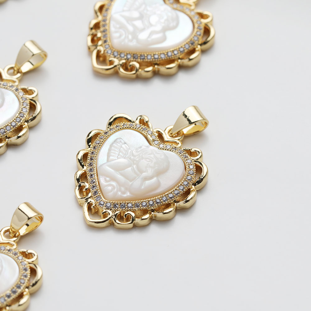 1PCS Dainty Heart Shell Angel  - Charm Necklace Dainty review and price