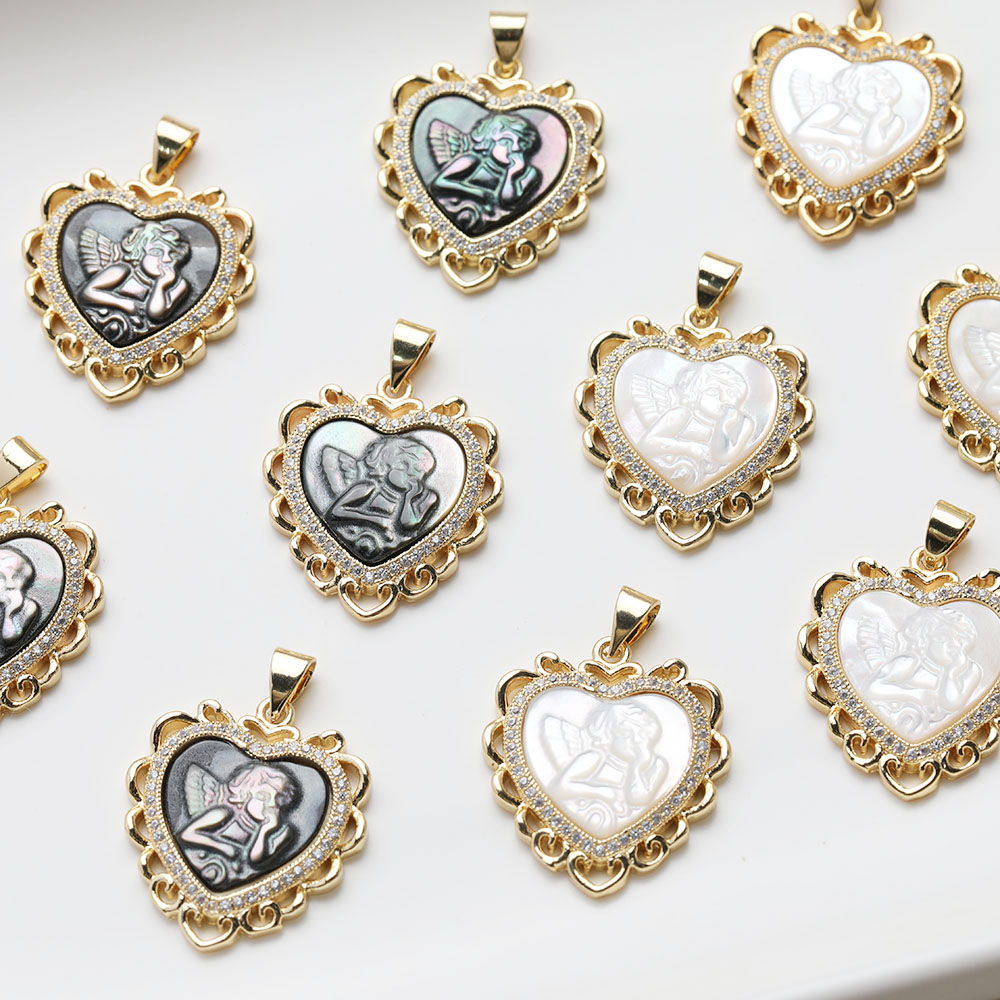 1PCS Dainty Heart Shell Angel  - Charm Necklace Dainty review and price