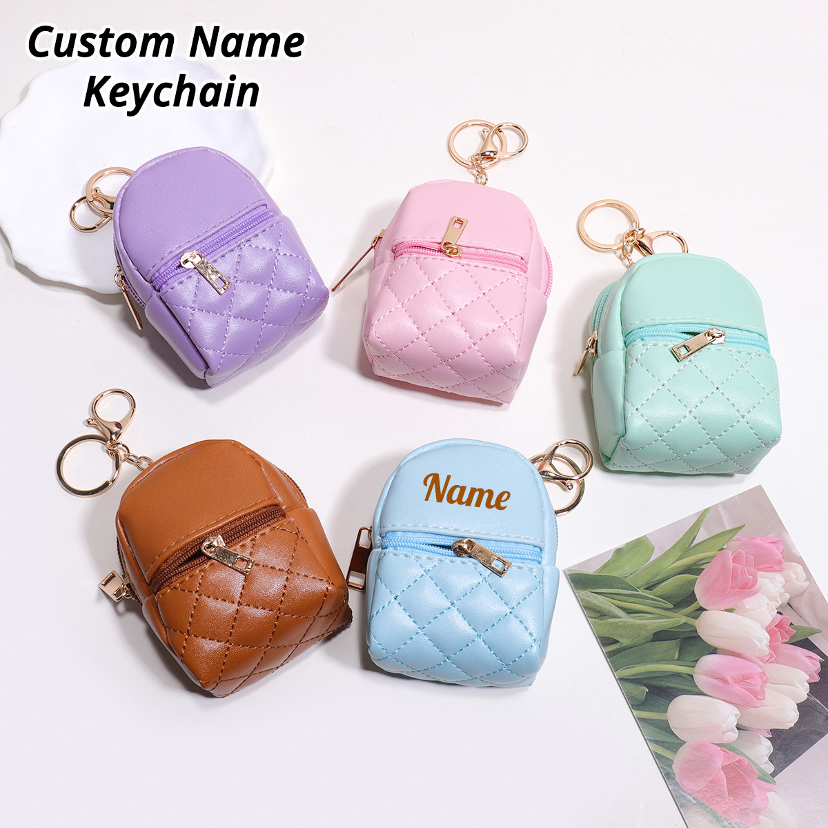 Mini Custom Name Keychain Coin - Wallet Chain Bag review and price