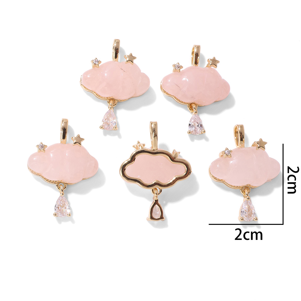 1PC Natural Stone Quartz Penda - Charm Necklace Dainty review and price