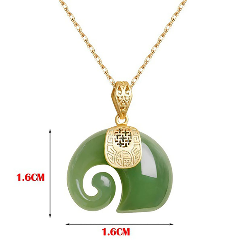 Boutique Natural Stone Hetian  - Charm Necklace Dainty review and price
