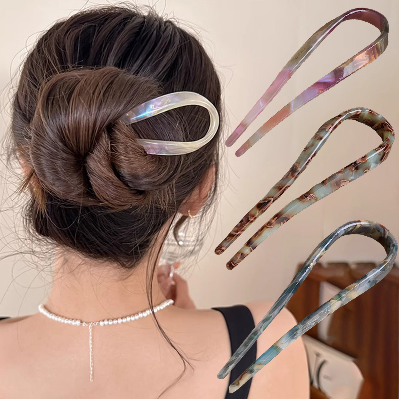 U-Shaped Hair Sticks Acetate A - Women Accessories Shop review and price