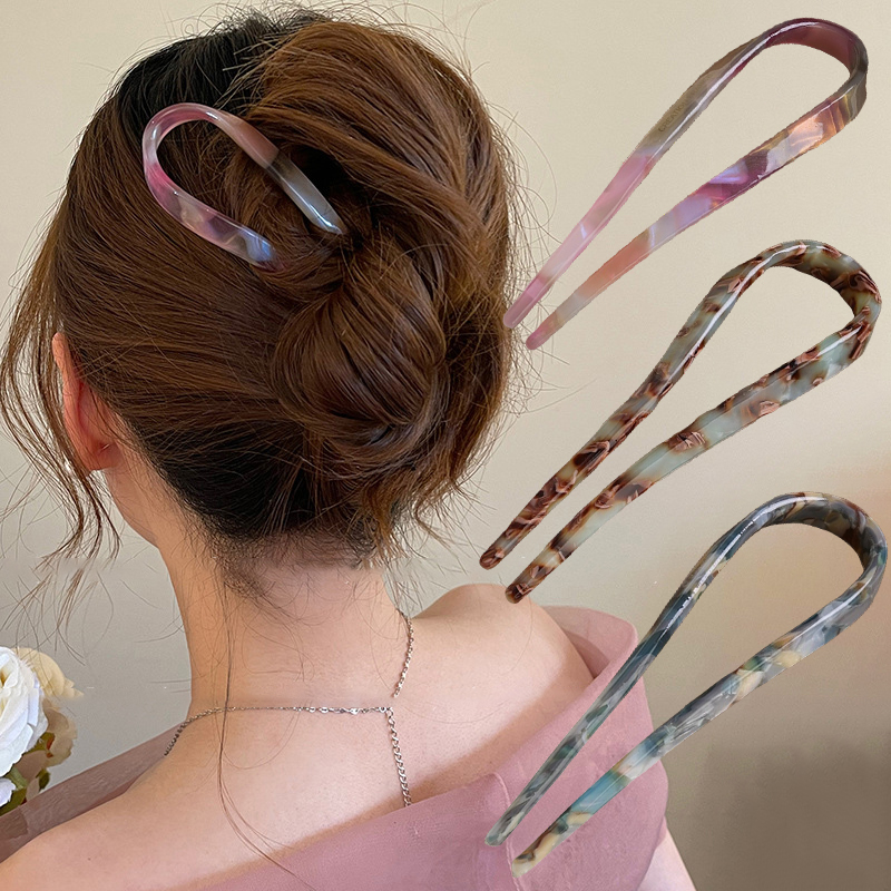 U-Shaped Hair Sticks Acetate A - Women Accessories Shop review and price