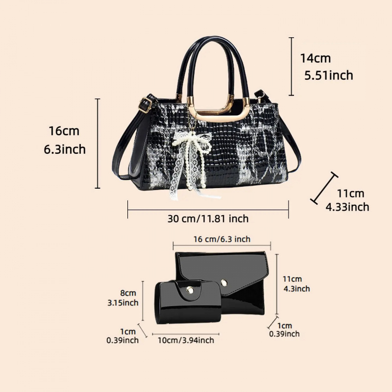 Women's Handbag Set, Crocodile - Women Accessories Gift review and price