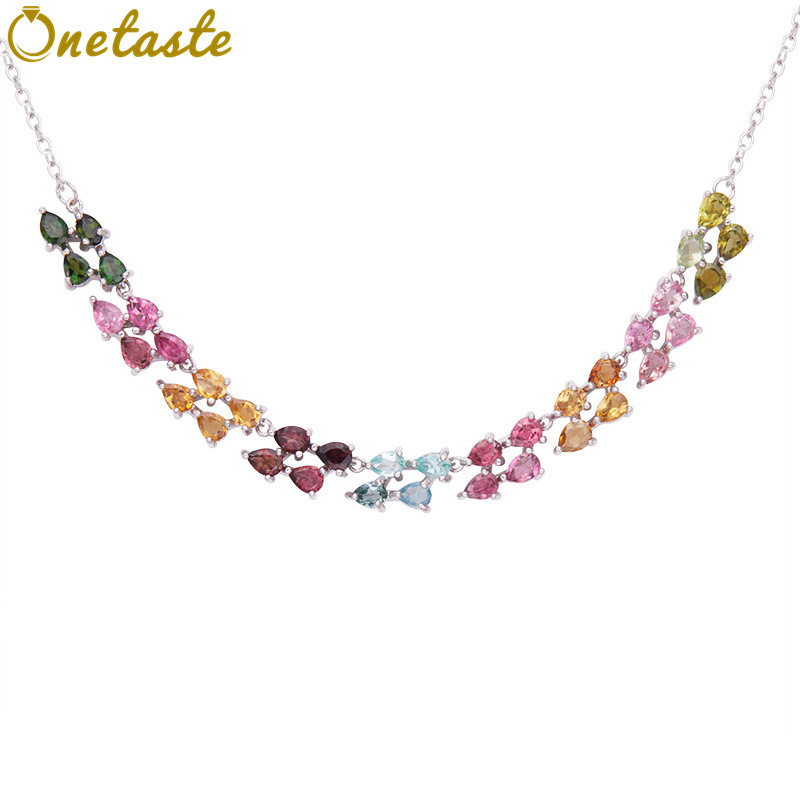 925 Sterling Silver Colored To - Charm Necklace Dainty review and price