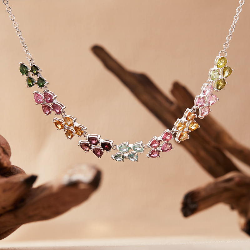 925 Sterling Silver Colored To - Charm Necklace Dainty review and price