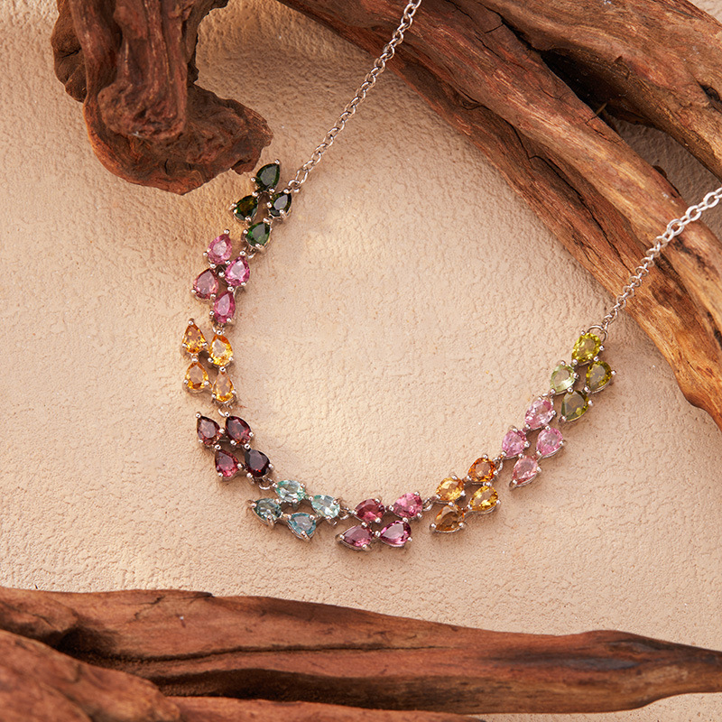 925 Sterling Silver Colored To - Charm Necklace Dainty review and price