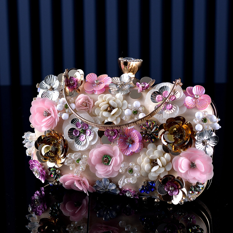 Fashion Women Bags Flower Diam - Wallet Chain Bag review and price