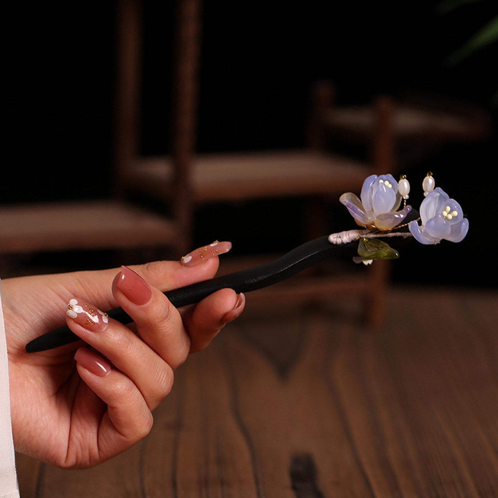Vintage Wooden Flower Hairpin  - Women Accessories Shop review and price